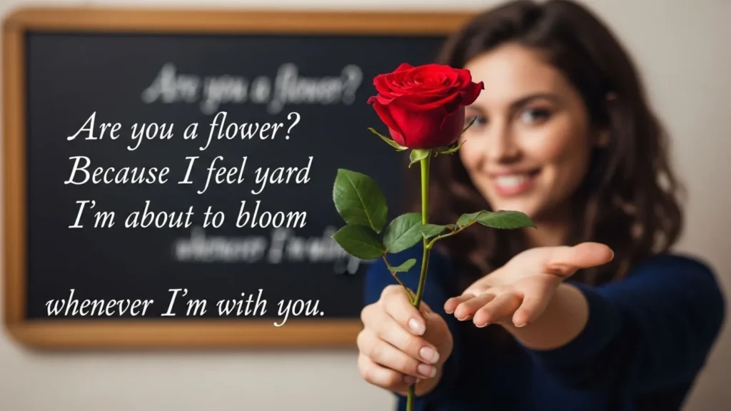 Cute Charming Pick Up Line About Flowers Options