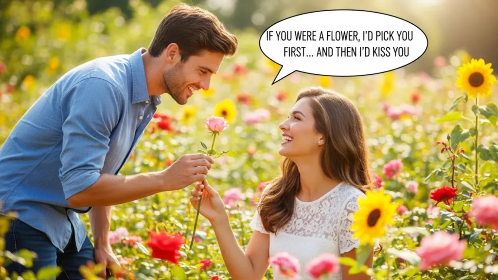 Flirty Engaging Pick Up Line About Flowers Examples