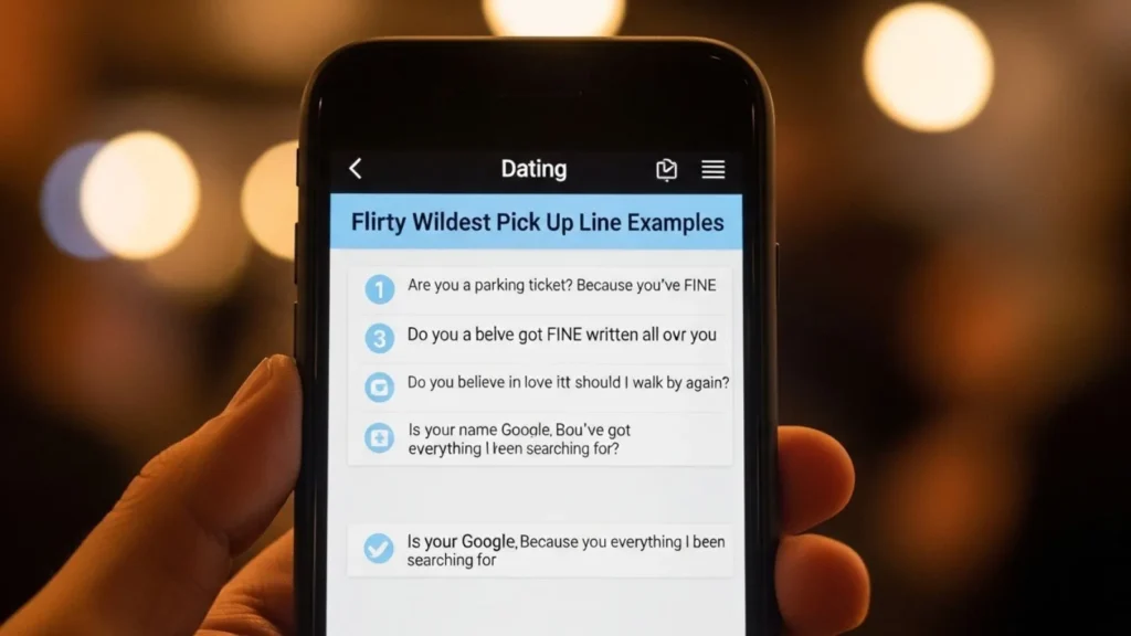 Flirty Wildest Pick Up Line Examples