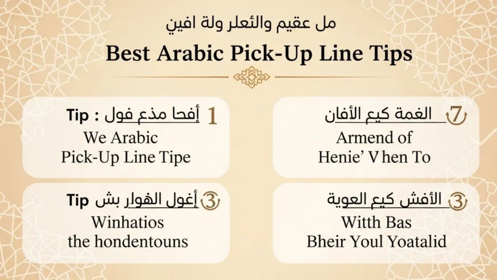 Best Arabic Pick Up Line Tips