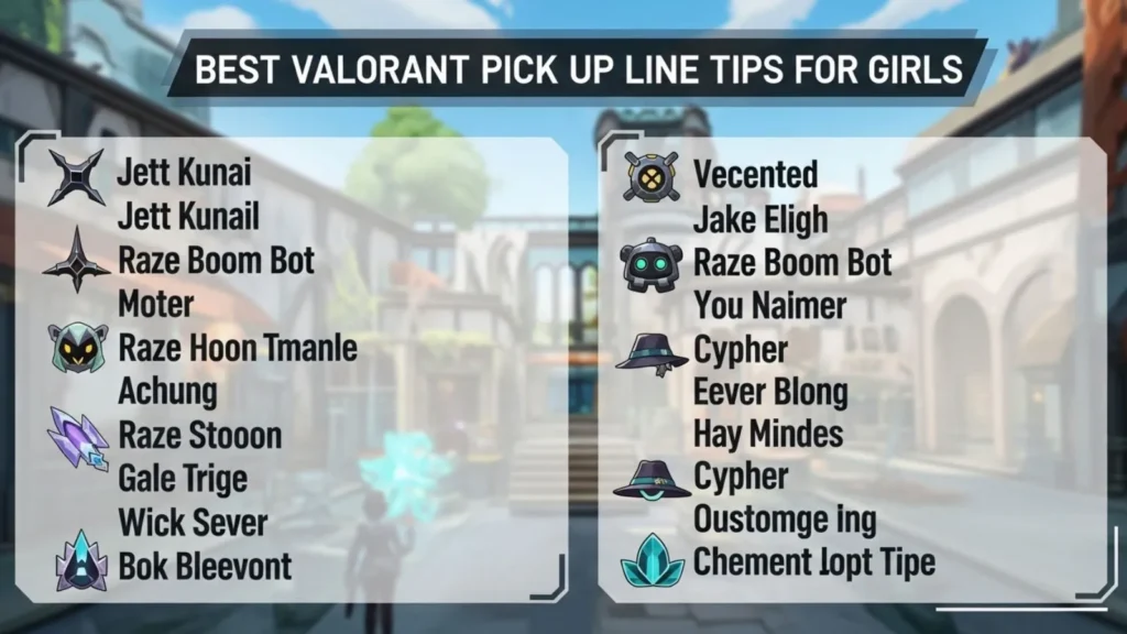 Best Valorant Pick Up Line Tips