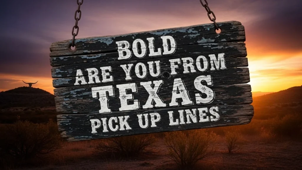 Bold Are You From Texas Pick Up Lines 