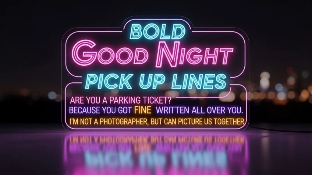 Bold Good Night Pick Up Lines