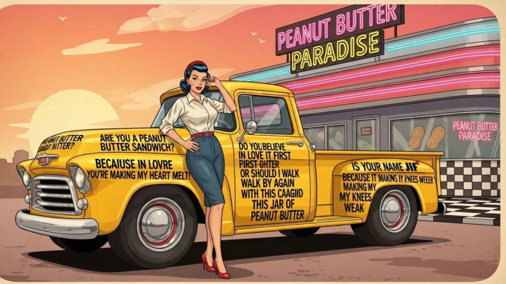 Cheesy Peanut Butter Pick Up Line Suggestions