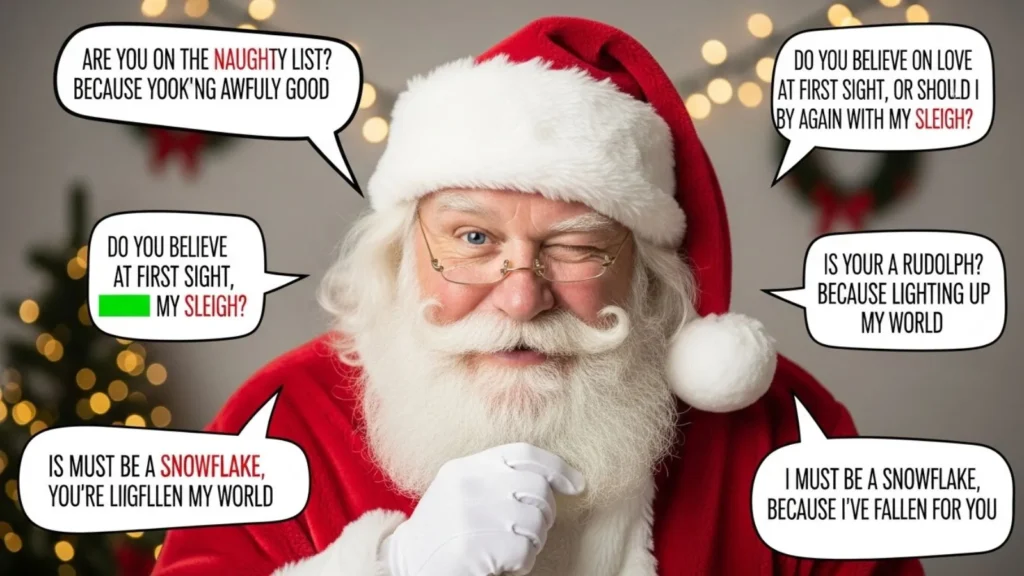 Cheesy Santa Pick Up Lines