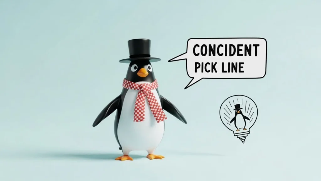 Confident Penguin Pick Up Line Ideas