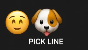 Dog Emoji Pick Up Line