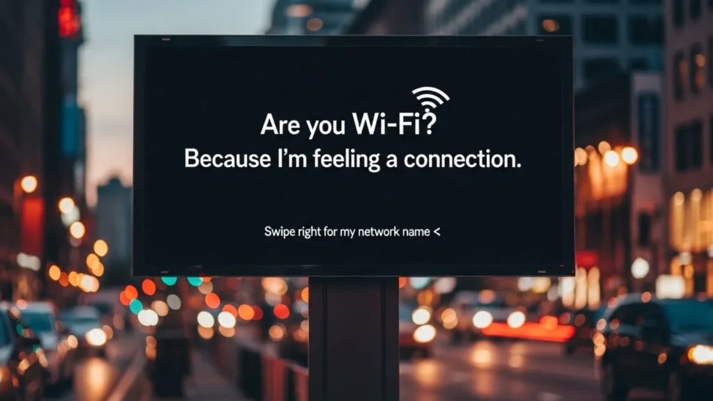 Flirty Are You WiFi Pick Up Lines 