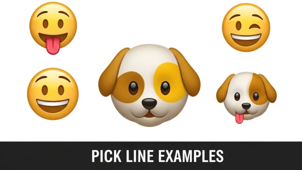 Funny Dog Emoji Pick Up Line Examples 
