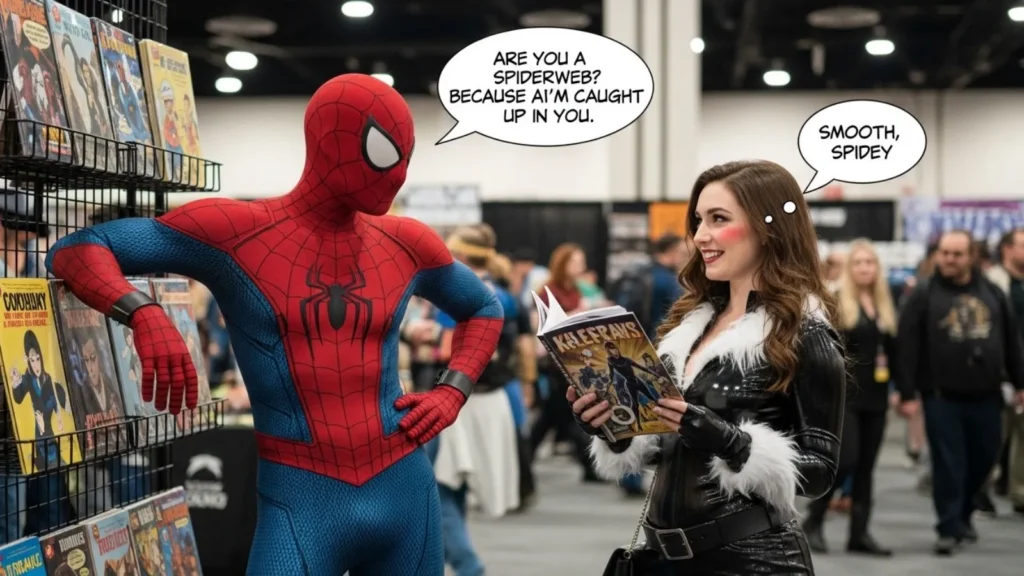 Funny Spider Man Pick Up Line Examples