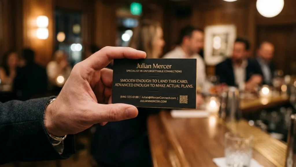 Advanced and Smooth Pick Up Line Business Card