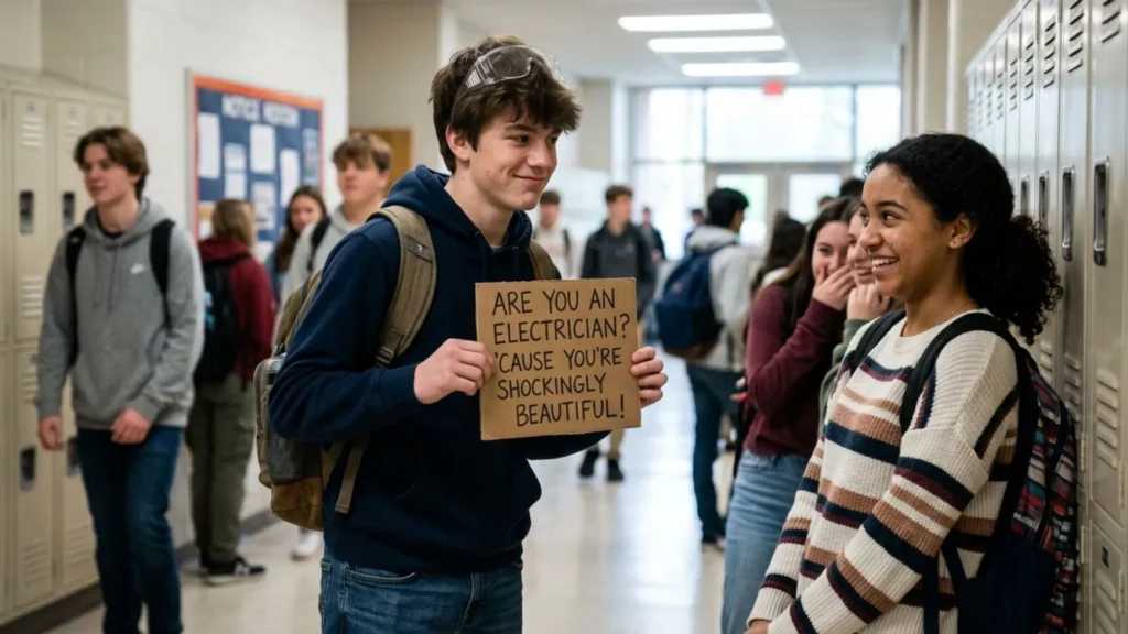 Cheesy and Playful Are You an Electrician Pick Up Line 