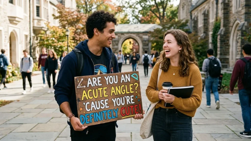 Cheesy and Playful Are You Geometry Pick Up Line 