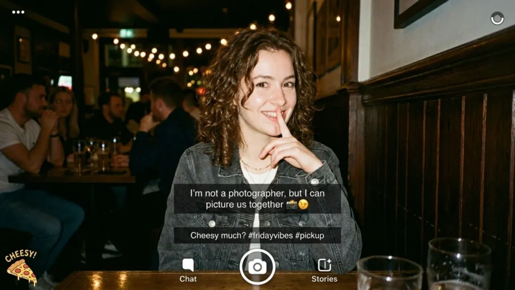 Cheesy and Playful Pick Up Line Snapchat 