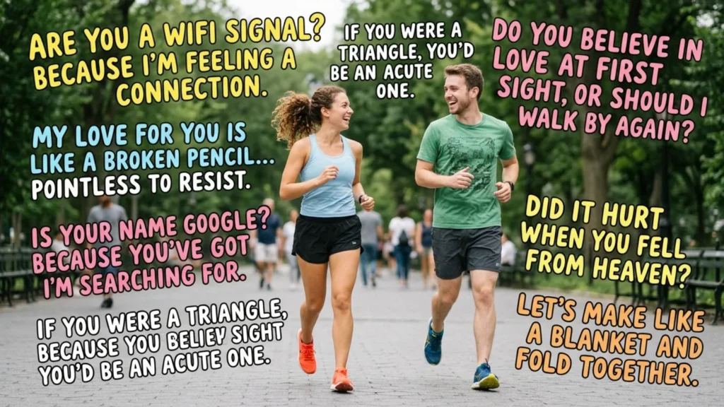 Cheesy and Playful Pick Up Lines Running