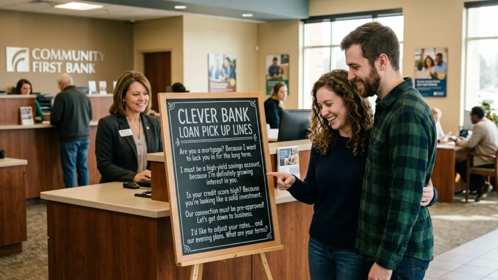 Clever Bank Loan Pick Up Lines 