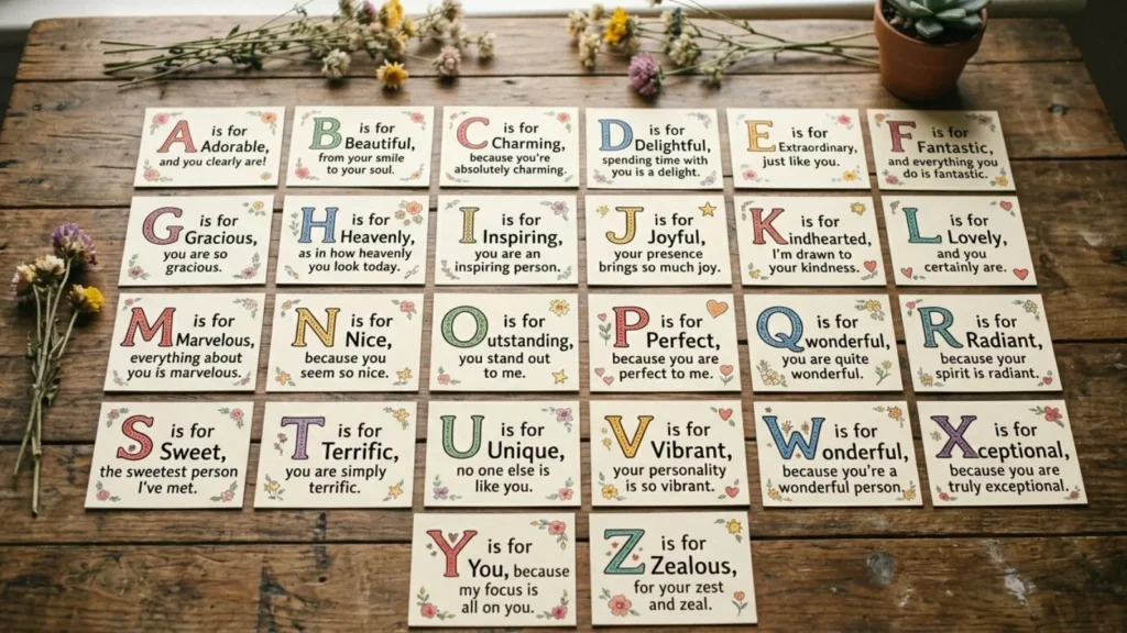 Cute and Charming Alphabet Pick Up Lines