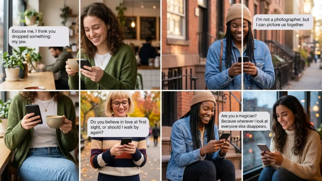 Cute and Charming Pick Up Line Over Text Options
