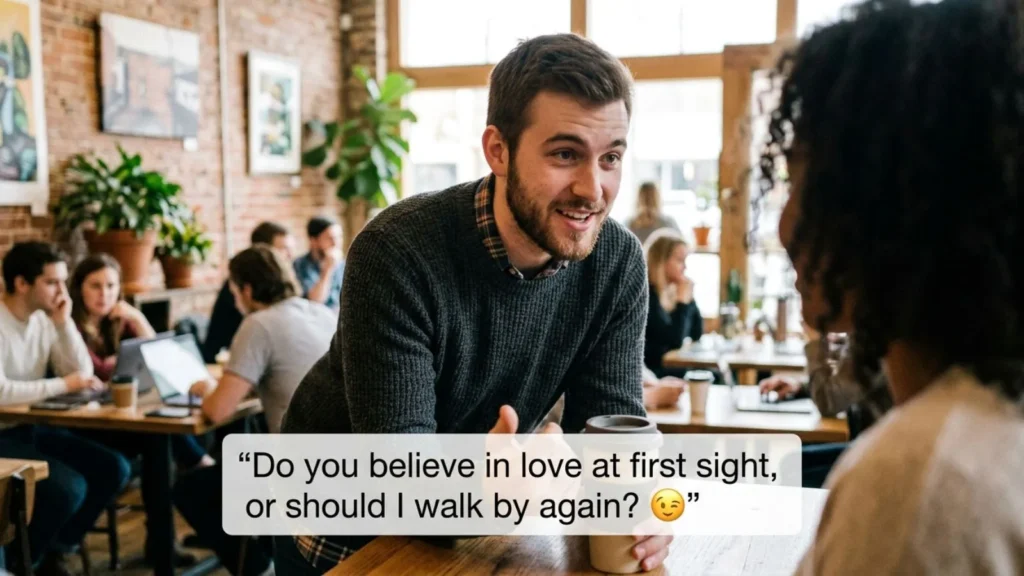 Deliver a Pick Up Line to Start a Conversation
