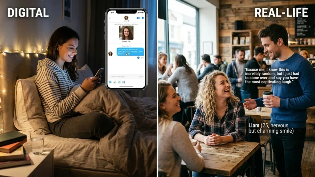 Digital vs. Real-Life Pickup Lines