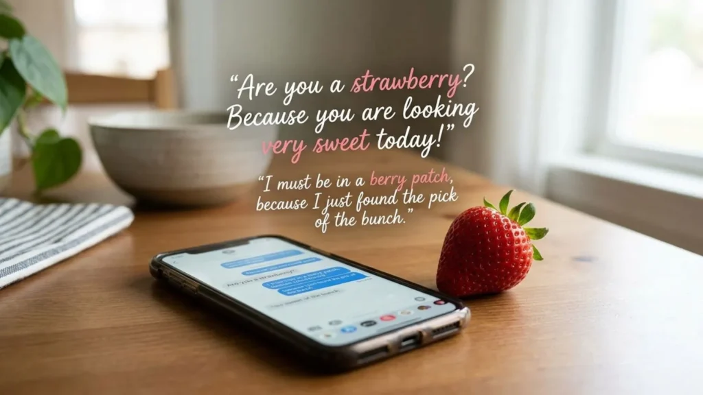 Strawberry Pick Up Lines for Texting