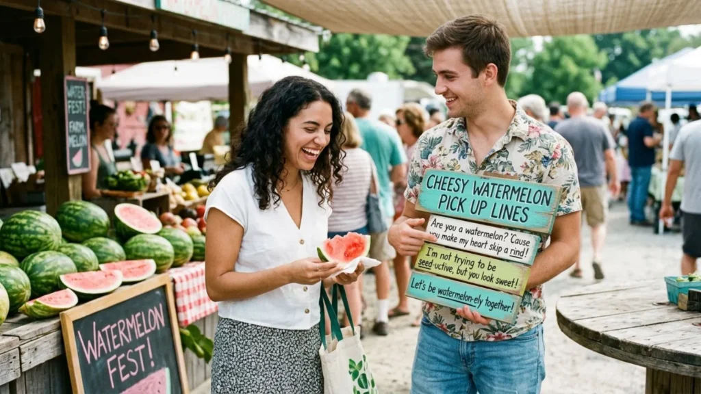 Cheesy Watermelon Pick Up Lines