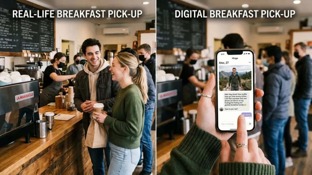 Digital vs Real-Life Breakfast Pick Up Lines