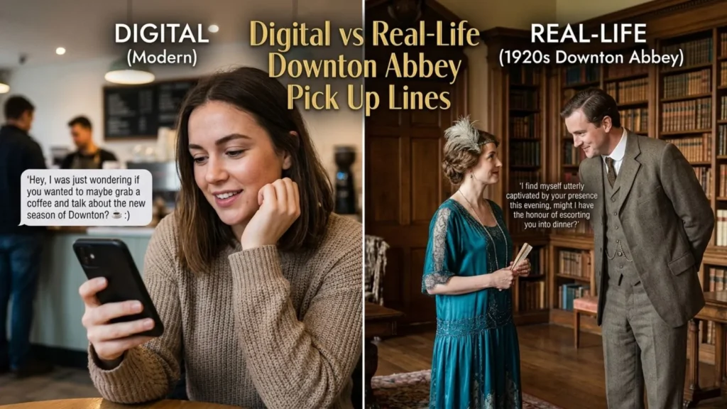 Digital vs Real-Life Downton Abbey Pick Up Lines