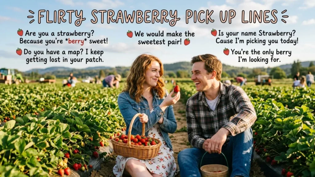 Flirty Strawberry Pick Up Lines