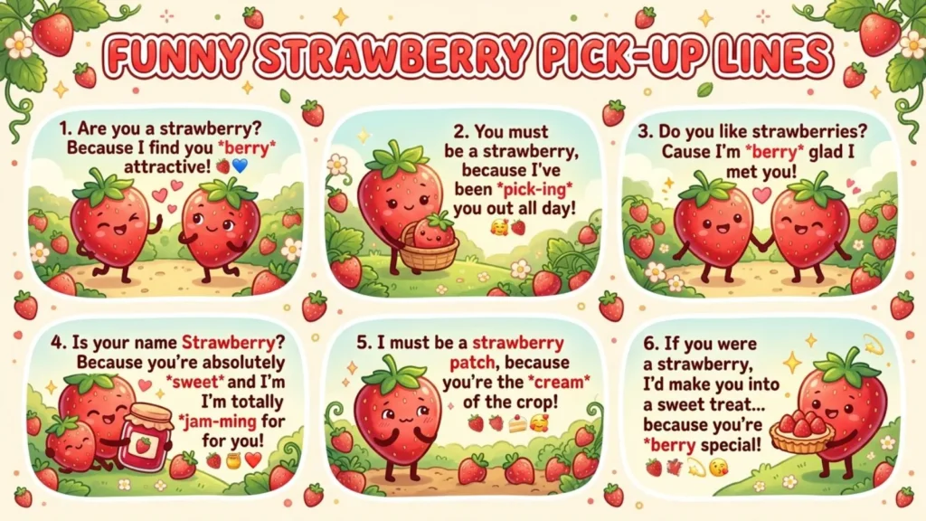 Funny Strawberry Pick Up Lines